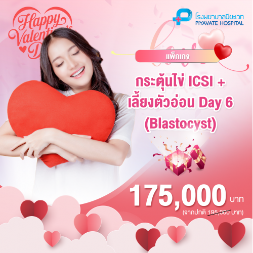 แพ็กเกจเริ่มกระตุ้นไข่ ICSI + เลี้ยงตัวอ่อน Day 6 (Blastocyst)