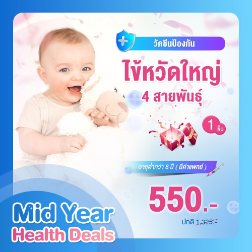 MIDYEAR วัคซีนไข้หวัดใหญ่ 4 สายพันธุ์ สำหรับเด็ก